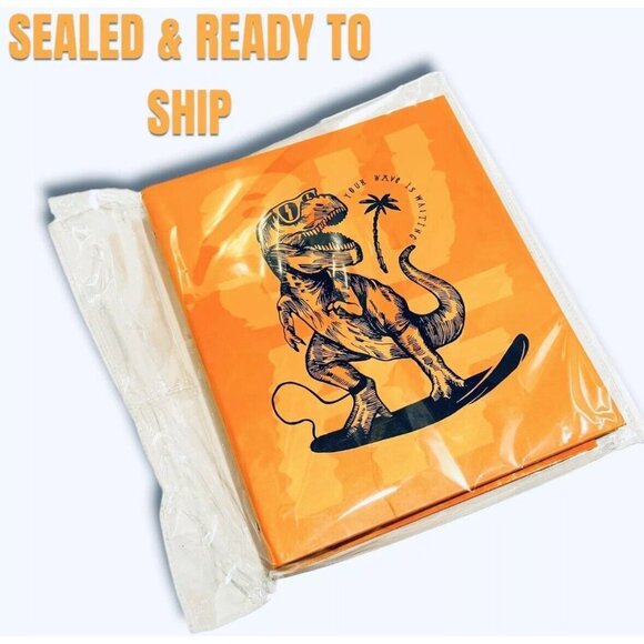 T-Rex Surfing & Skateboard Ring Binders, Dino Composition, 2 Mead 5 Star Folders - Picture 12 of 12